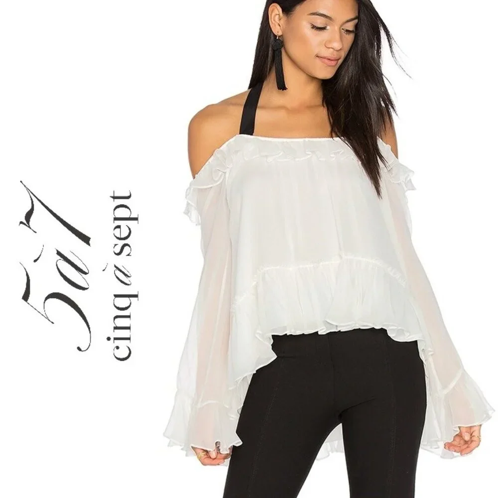 5 a 7 cinq a sept 100% Silk Amina Blouse - Picture 1 of 9